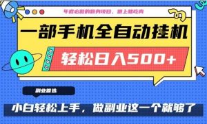 年底必做翻身项目，只需一部手机，每天操作十几分钟，轻松日入500+【揭秘】-每日必学网