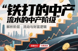 付费文章：铁打的中产，流水的中产阶级-每日必学网