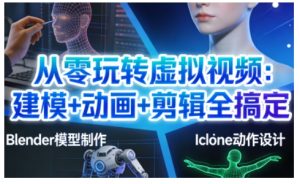 从零玩转虚拟视频：建模+动画+剪辑全搞定，轻松创作出专业级的虚拟视频内容-每日必学网