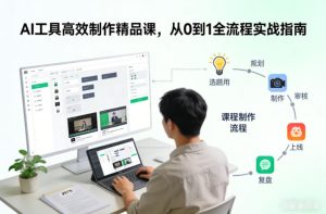 AI工具高效制作精品课，从0到1全流程实战指南-每日必学网