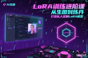 LoRA训练进阶课，从生图到炼丹，打造私人定制LoRA模型-每日必学网