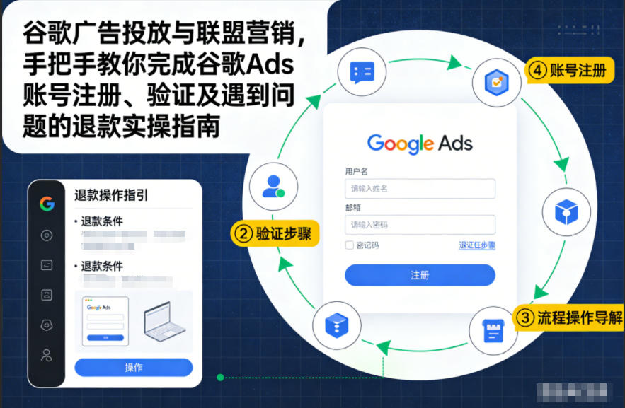 谷歌广告投放与联盟营销，手把手教你完成谷歌Ads账号注册、验证及遇到问题的退款实操指南-每日必学网