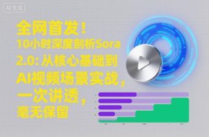 全网首发！10小时深度剖析Sora 2.0：从核心基础到AI视频场景实战，一次讲透，毫无保留-每日必学网