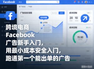 跨境电商Facebook广告新手入门，用最小成本安全入门，跑通第一个能出单的广告-每日必学网