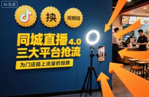 同城直播实操班4.0，三大平台抢流，为门店插上流量的翅膀-每日必学网