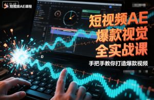 短视频AE爆款视觉全实战课，手把手教你打造爆款视频-每日必学网