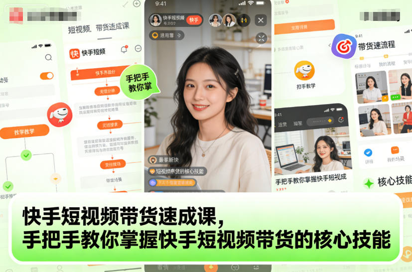 久爱副业网,网赚项目,网赚论坛博客网分享快手短视频带货速成课，手把手教你掌握快手短视频带货的核心技能