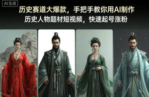 历史赛道大爆款，手把手教你用AI制作历史人物题材短视频，快速起号涨粉-每日必学网