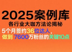 2025案例库，收录各行业大咖的方法论，各行业大咖方法论揭秘-每日必学网