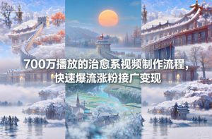 700万播放的治愈系视频制作流程，快速爆流涨粉接广变现-每日必学网