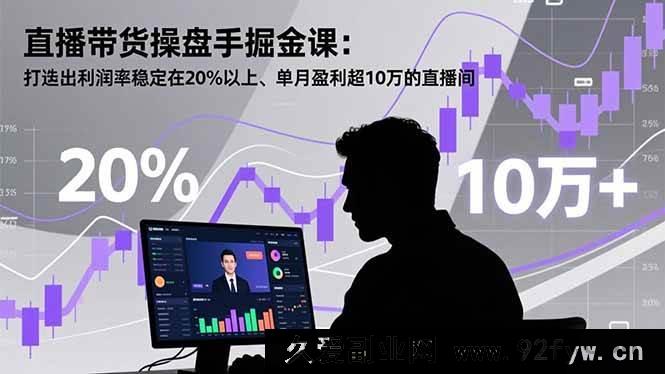 图片[1]-（16727期）直播带货操盘秘籍：构建月赚超10万且利润率20%+的直播间-每日必学网