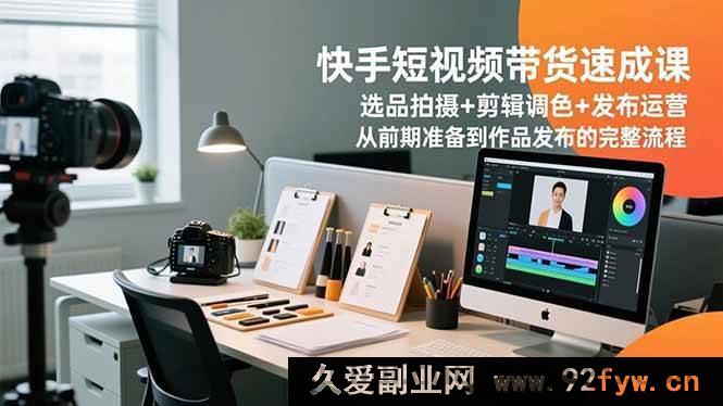 图片[1]-（16752期）快手短视频带货极速进阶课：独家选品拍摄到发布运营全攻略-每日必学网