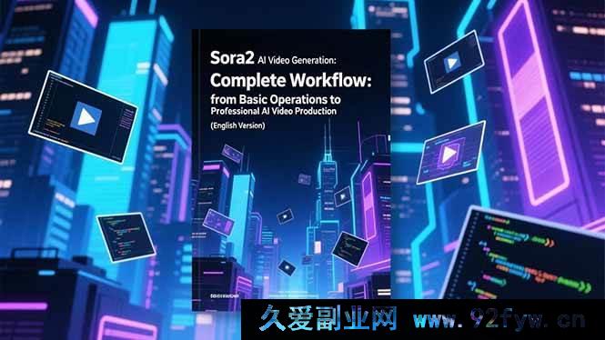 图片[1]-（16758期）全新英文版Sora2 AI视频生成系统教程：零基础到专业级制作全流程-每日必学网