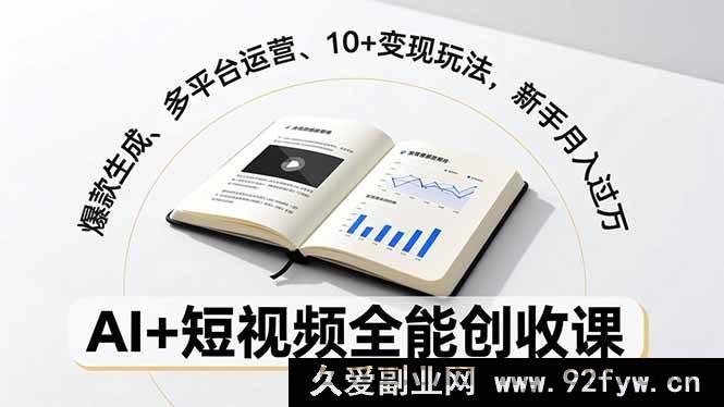 图片[1]-（16773期）AI赋能短视频：打造爆款、多平台运营与超10种变现秘籍，新手轻松月入过万-每日必学网