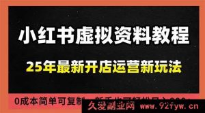 （16795期）小红书虚拟资料：搜索流新变现，零成本易上手，单人多店模式，新手日赚800+-每日必学网