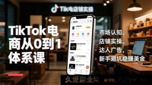 (16818期)TikTok电商零基础实战课,市场洞察、店铺运营、达人营销,新手掘金秘籍-每日必学网