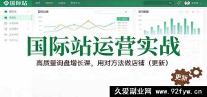 国际站运营秘籍:极速提升询盘量做爆款店铺(全新版)-每日必学网