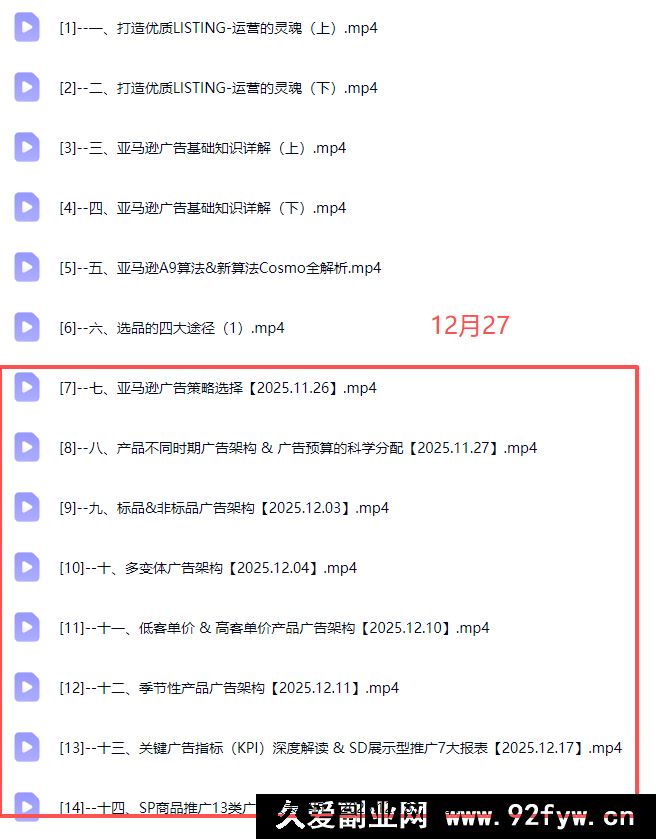 图片[4]-毕方电商-亚马逊全站会员课程2025年12月27日更新(价值9800元)_-每日必学网