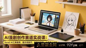 （16936期）全新AI漫剧创作实战：解锁Sora2新工具，超实用提示词与多样变现法助小白月入破万-每日必学网