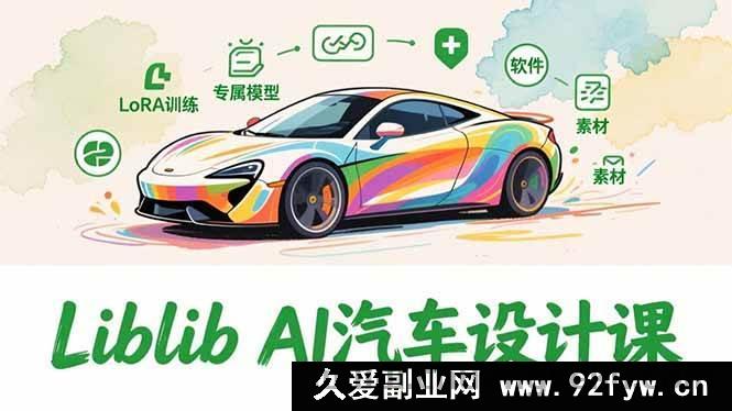 图片[1]-2025Liblib AI汽车设计课：文生图、LoRA训练新玩法，快速上手含实战素材（16946期）-每日必学网