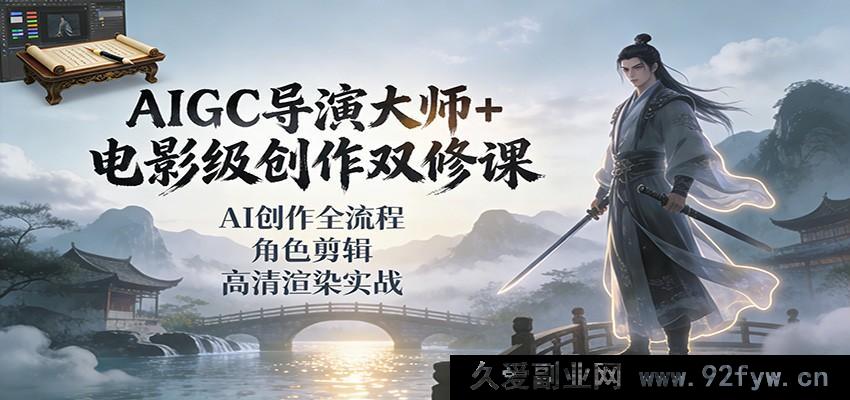 图片[1]-AIGC影视创作全能课：AI驱动全流程剪辑与高清渲染实战-每日必学网