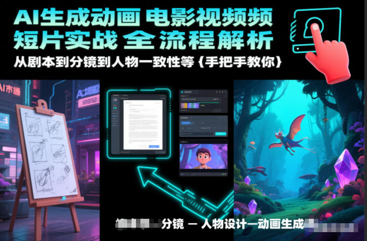 久爱副业网,网赚项目,网赚论坛博客网分享AI生成动画电影视频短片实战全流程解析,从剧本到分镜到人物一致性等手把手教你