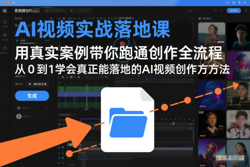 AI视频实战落地课，用真实案例带你跑通创作全流程，从0到1学会真正能落地的AI视频创作方法-每日必学网