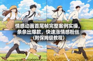 情感动画首尾帧完整案例实操，条条出爆款，快速涨情感粉丝（附保姆级教程）-每日必学网