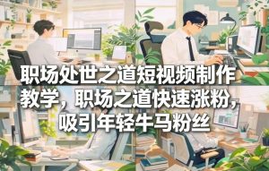 职场处世之道短视频制作教学，职场之道快速涨粉，吸引年轻牛马粉丝-每日必学网