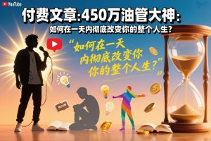 付费文章：450万油管大神：如何在一天内彻底改变你的整个人生？-每日必学网