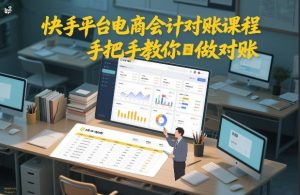 快手平台电商会计对账课程，手把手教你做对账-每日必学网