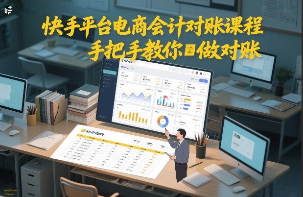 久爱副业网,网赚项目,网赚论坛博客网分享快手平台电商会计对账课程，手把手教你做对账