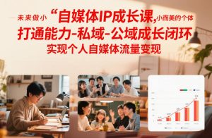 自媒体IP成长课,未来做小而美的个体,打通能力-私域-公域成长闭环,实现个人自媒体流量变现-每日必学网