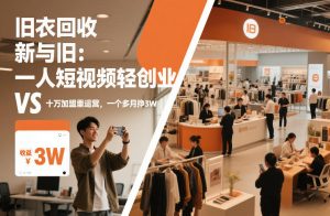 旧衣回收“新”与“旧”：一人短视频轻创业，VS十万加盟重运营，一个多月挣3W【揭秘】-每日必学网