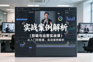 剪辑与运营实战课，从入门到精通，实战案例解析（更新2026）-每日必学网