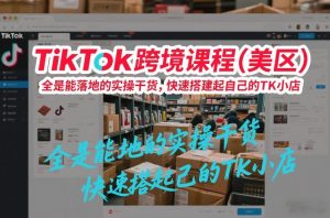 TikTok跨境课程（美区），全是能落地的实操干货，快速搭建起自己的TK小店-每日必学网