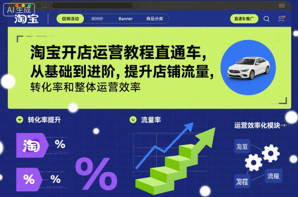 久爱副业网,网赚项目,网赚论坛博客网分享淘宝开店运营教程直通车，从基础到进阶，提升店铺流量，转化率和整体运营效率（更新26年1月）
