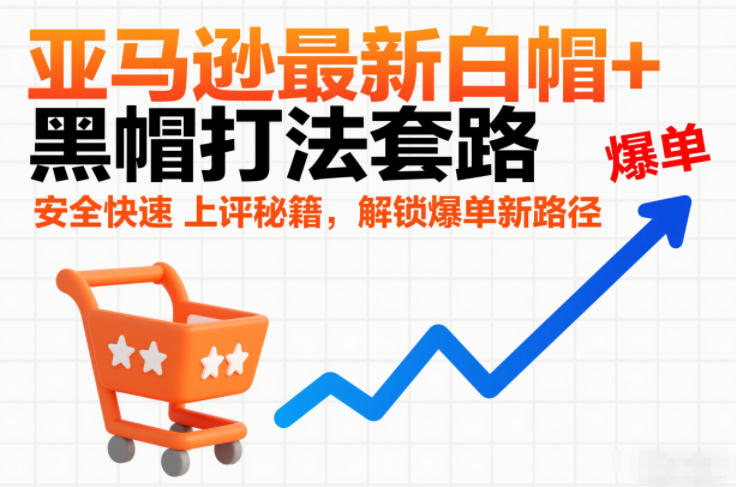久爱副业网,网赚项目,网赚论坛博客网分享亚马逊最新白帽+黑帽打法套路，安全快速上评秘籍，解锁爆单新路径