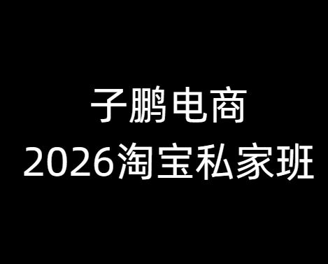 图片[1]-子鹏讲电商-淘宝私家班26年1月(价值4980元)_-每日必学网
