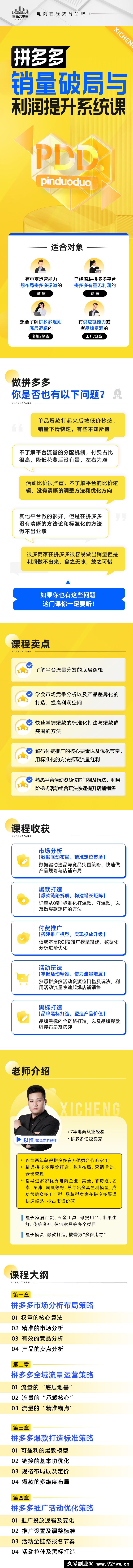 图片[2]-玺承云学堂-拼多多销量破局与利润提升系统课_-每日必学网