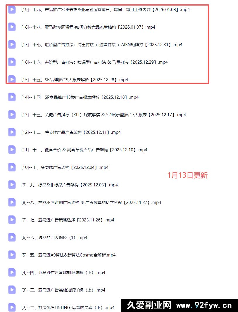 图片[4]-毕方电商-亚马逊全站会员课程2026年1月13日更新(价值9800元)_-每日必学网