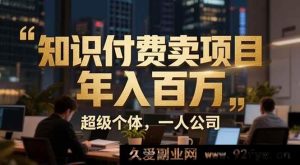 （17134期）0基础年入百万干货：超级个体实战经验全拆解，个人IP×精准引流×成交系统大揭秘-每日必学网