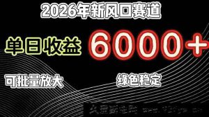 （17135期）2026新兴机遇领域，单日收益超6000，可规模化复制，月净收益20万+，长期稳健盈利项目-每日必学网
