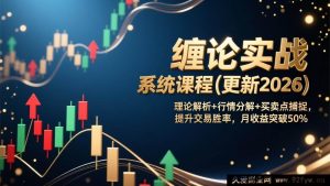 （17136期）2026更新缠论实战系统课：从理论到买卖点，提升交易胜率，月收益突破50%-每日必学网