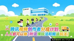 （17137期）腾讯视频创作者分成计划新手攻略：混剪/搬运玩法及变现教程-每日必学网