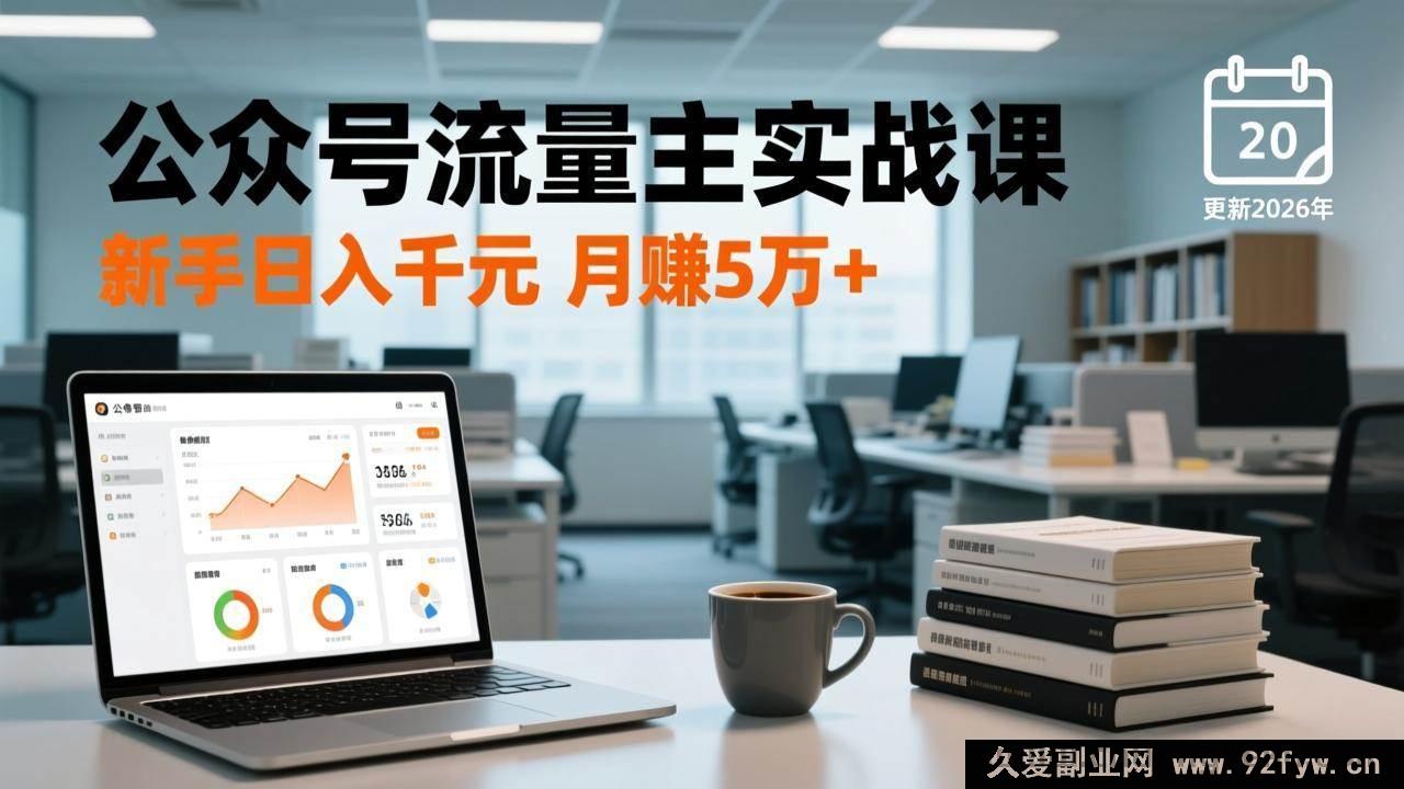 图片[1]-（17144期）2026最新公众号变现实战课，爆款文章创作+私域流量运营+多渠道引流，新手从0到日赚千元月入5万+-每日必学网