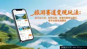 17153期旅游赛道变现攻略：跨平台引流+账号矩阵，构建闭环盈利模式，小白0基础快速赚钱-每日必学网