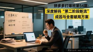 （17163期）拼多多运营第54期：拆解“第二阶段断流”根源与破局全攻略-每日必学网