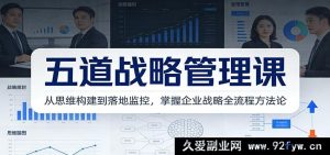 企业战略管理全流程实战课：从战略思维搭建到执行落地监控，零基础学透全流程战略方法论-每日必学网