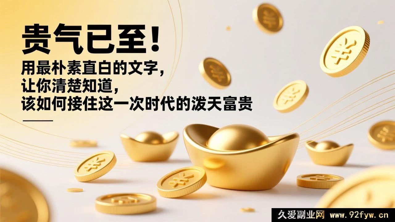 图片[1]-（17049期）付费文章：时代红利已到！3个简单方法教你稳稳抓住这次大机会-每日必学网